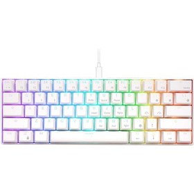 Resim Rk Royal Kludge Rk61 Wired 60% Mechanical Gaming Keyboard Rgb Backlit Blue Switch White Optik 