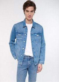 Resim Mavi - Drake Premium Blue Jean Ceket 010143-80581 Mavi 