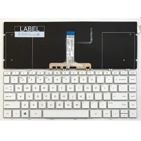 Resim Hp Spectre 13-af 13-af000 13-af500 13t-af Tpn-c132 İle Uyumlu Notebook Klavye - Beyaz - Tr - Işıklı 