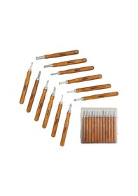 Resim ROX Wood 12 Parça Ahşap Hobi Bıçak Seti (153ROX184504) 