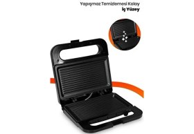 Resim Goldmaster Speedy 750W Isınmaya Dayanıklı Mini Tost ve Izgara Makinesi Inox Siyah 