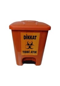 Resim Tıbbi Atık Kovası 25 Lt Köşeli Pedallı 