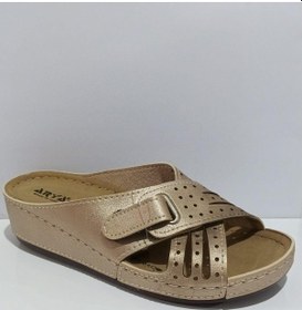 Resim Aryan 09-272 Anatomic Kadın Dolgu Topuk Terlik Platin 