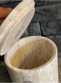 Resim Polen Stone Traverten Doğal Taş Dekoratif Çok Amaçlı Kutu 16X19CM 