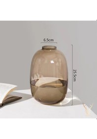 Resim Nomo Kahverengı Cam Vazo - 25,5 Cm Kahverengı 