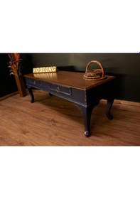 Resim Wooding 120 Cm Masif Ceviz Lacivert Tv Ünitesi 