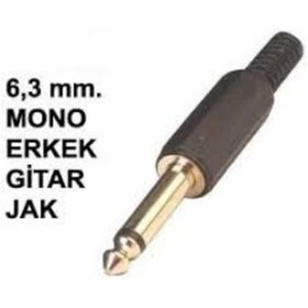 Resim 6.3 Mm Mono Erkek Gitar Jak Mono Erkek " Plastik" (Aaa) Kalite 