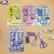 Resim Sanrio Kuromi & Cinnamoroll 5'li Güvenlik Makasları Kırtasiye Seti - Zımba, Makas, Bant ile Sevimli Karikatür Okul Malzemeleri, Öğrenciler, Dikiş, Sanat, Okul için Mükemmel, Arkadaşlar için Yaratıcı Hediye 