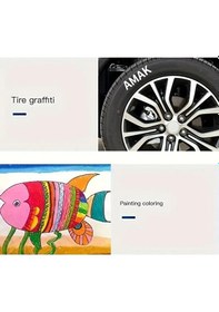 Resim Marker Seti 3'lü Beyaz, Hızlı Kuruyan, Su Geçirmez Ve Uzun Ömürlü, Cam, Deri, Ahşap, Metal Yüzeyler 