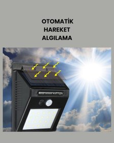 Resim Nrzsnt Güneş Paneli İle Şarj Olan 20 Led Dış Me Hareket Sensörlü Lamba 