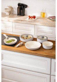 Resim Emsan Easy Click Tencere Seti Açık Gri Gri 