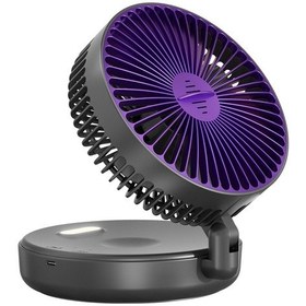 Resim Taşınabilir Şarj Edilebilir Duvar Vantilatörü Gece Lambası Isıtıcısı Fişe Takın, Pil Gerekmez 