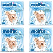 Resim Molfix bebek bakım örtüsü 4 lü paket 40 adet 
