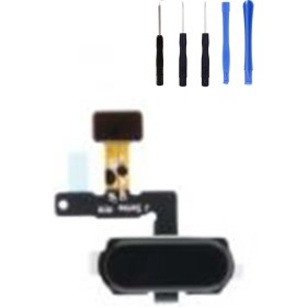 Resim Telefon Kulübesi Samsung J8 J810 Uyumlu Home Tuş Bordu + Tamir Seti Beyaz 