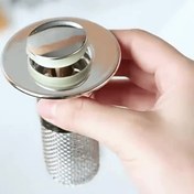 Resim 2 adet 2 adet Pop-Up Banyo Lavabo Tıpası Paslanmaz Çelik Süzgeç ve Saç Tutucu ile, 2.79-3.28 cm Giderlere Uyar 