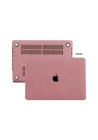 Resim Apple Uyumlu MacBook Air M1 Kılıf 13 İnç Kumaş Kaplama Goat Touchıd'li M1 Air A2337 A2179 A1932 İle Pembe 