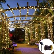 Resim LED Dış Mekan Güneş Enerjili Peri Ikiz İç Aydınlatma, Boyut: 7m/12m/22m/32m, 8 Yanıp Sönme Modu, Çok Renk lı Yalpalayıcı Şerit Lamba, Partilerdeki düşüncelere uygun: Evlilikler, Ýaşamaklar Binaları, ýatylmalarynda baharlarda, ýurtda otagdaki festivallerde duvar bezeginde we doglan günde kabul edilen Halloween bezekliği, şekillendirici Noel dekorasyonu 