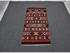 Resim Zehra Abla Halı Yeni El Dokuma Seccade Otantik Elegant Malatya Yün Kilim 5243 Renkli-80 x 160 