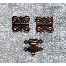 Resim Ars Dekoratif Mini Tavla Ve Kutu Menteşe Tavla Klips Oksit Renk 10 Takım 