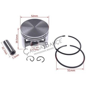 Resim Stihl Ms460 Motorlu Testere Piston Segman Seti 52 Mm 