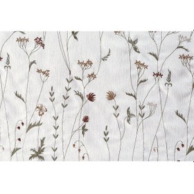 Resim Bohem Çiçekli 4 Parça Kahverengi Pike Takımı 240 X 260 Cm Kahverengi 