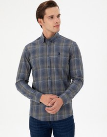 Resim U.s. Polo Assn. Erkek Koyu Yeşil Gömlek Desenli 50293480-vr079 Koyu Yeşil 