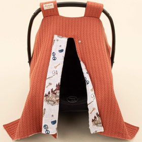 Resim Puset Örtüsü - Çift Taraflı - Kiremit Örgü - Harry 