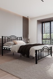 Resim ARGİMO Belinay Ferforje Metal Çift Kişilik Karyola Beyaz 