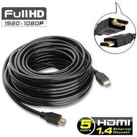 Resim Hdmi Kablo 4K 3D 5 Metre Altın Uçlu Full Hd 2160P Hdmi Kablo 5M 