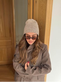 Resim Tina İstanbul Taş İşlemeli Bere Vizon 