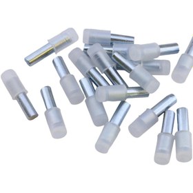 Resim Taşkın Aksesuar Metal Başlı Raf Pimi Plastik Uçlu Beyaz 5mm (100 Adet) Mobilya Dolap Vitrin Tutucu 