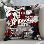 Resim Marvel Spider-Man Baskılı Yastık Kılıfı 1 adet, Çift Taraflı Baskı, Fermuar Kapanışı, Polyester Makine Yıkanabilir, Ofis, Oturma Odası ve Yatak Odası Dekorasyonu için Mükemmel, Ev veya Tatil Hediyesi Dekorasyonu (Yastık İçi Dahil Değildir) 