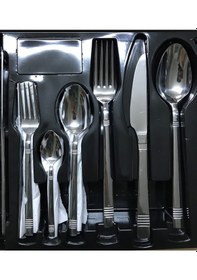 Resim Kardelen 6 Kişilik Turkuaz 36 Parça Kaşık Çatal Bıçak Seti Çelik 