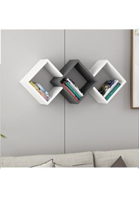 Resim Bmdekor Duvar Rafı Venüs Antrasit 