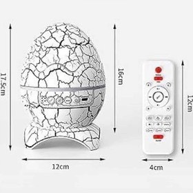 Resim Gece Lambası Yumurta Işık Speaker Yeni Nesil Dinozor Yumurtası Görünümlü Beyaz 
