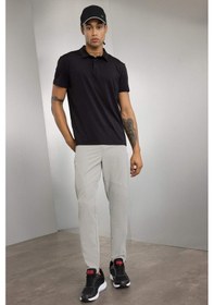 Resim DeFactoFit Siyah Standart Fit Basic Düz Kısa Kollu Sporcu Polo Tişört C9267AX24AUBK81 