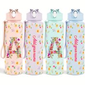 Resim 1 Adet RZUIYTYE Kişiselleştirilmiş İsim & Baş Harfli Spor Su Matarası - 25oz, Sızmaz Büyük Kapasiteli Çizelge Zaman Göstergeli, İsim/Kelime/Numara, Şeffaf /Mint Yeşili/, Dayanıklı Plastik Mataralar Yetişkinler için Gym, Yürüyüş İdeal, Kadınlar için su şişesi 