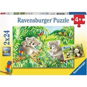 Resim Ravensburger 2x24 Parça Puzzle Koalas Pandas 078202 