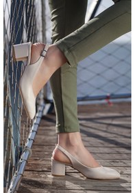 Resim Daxtors D725 Günlük Klasik Topuklu Kadın Ayakkabı Ten 