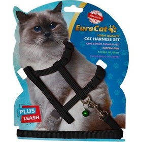 Resim Eurocat Kedi Göğüs Tasması Siyah 