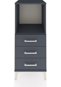 Resim Hyperion Komodin Tek Raflı 3 Çekmeceli 44x44x106 Antrasit-antrasit Antrasit 
