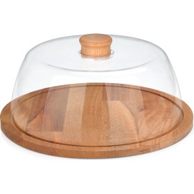 Resim WLLN Swan Kek Fanusu 24 cm Şeffaf Küçük boy 