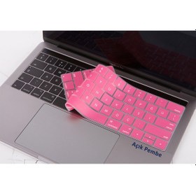 Resim Macbook Pro Klavye Koruyucu Us To Tr Touchbarlı 13inç A1706 A1989 A2159-15inç A1707 A1990 İle Uyumlu Açık Pembe 