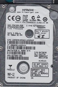 Resim Hitachi Hıtachı Travelstar Z5K320 Hts543232A7A384 2.5" 320 Gb Sata Hdd 
