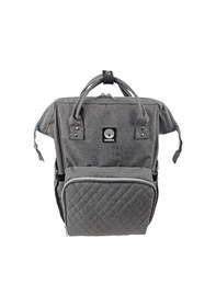 Resim Dooky Gri Melanj Büyük Bebek Bakım Sırt Çantası 44x32x16 Cm Koyu Gri 