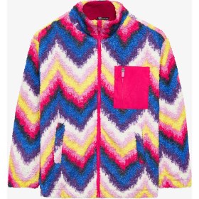 Resim Skechers G Outdoor Fleece Full Zip Sherpa Büyük Kız Çocuk Pembe Mont Sk242139-831 