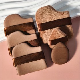 Resim Çikolata's 6 Adet Toz Sünger Seti, Kusursuz Günlük Makyaj İçin Çok Amaçlı Makyaj Araçları, Yumuşak Ve Hafif Bej Dostu, Fondöten, Düzenli Toz, BB Krem Ve Kavanoz İçin Mükemmel 