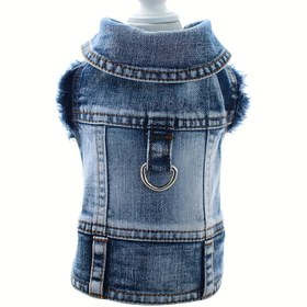 Resim Yeni İki Bacaklı Yele Kuyruk Askısı Yele Taklit Suni Kot Bahar ve Sonbahar Kıyafetleri Bichon Teddy Pomeranian Pet Köpek Kıyafetleri Küçük Köpekler İçin Uygun, Büyük Köpekler Kalçalarını Gösterecek 