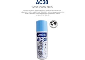 Resim Prolink AC30 Yağsız Kontak Sprey 200 ml Kirli Paslı Yüzeyler Temizlek İçin 