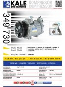 Resim KALE 349730 KLİMA KOMPRESÖRÜ ASTRA G 1.4 16V-1.6 16V-1.8 16V-2.0 